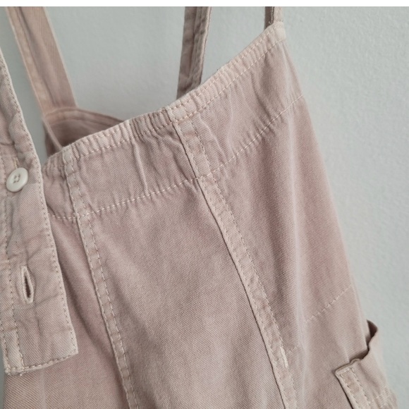 Free People Neutral Tan Pinnafore Overall Dress - Picture 5 of 7